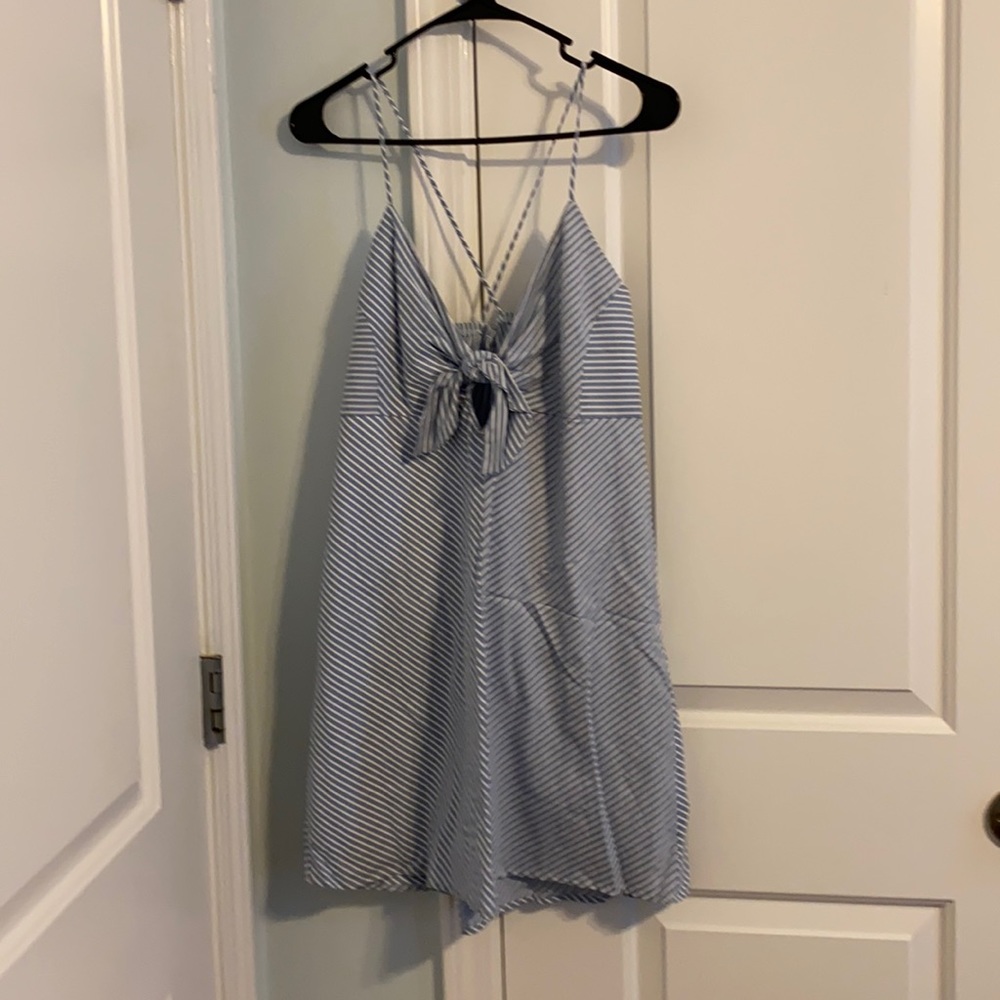 Dress Up Blue and White Striped Summer Dress